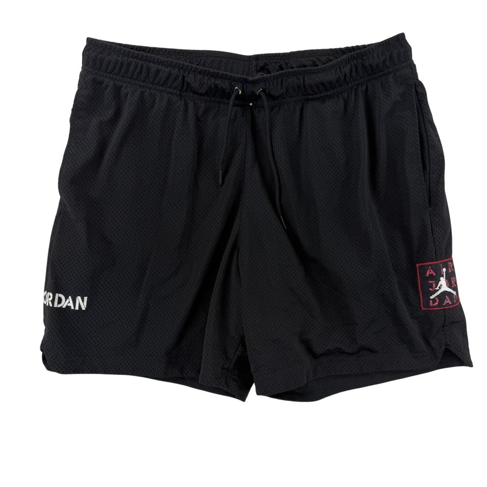 Air Jordan Shorts Mens XL Black 7 Inseam Mesh Basketball Athletic Nike Lined